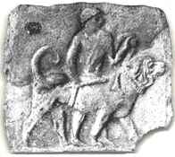 Ancient depiction of a Molossus