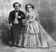 Tom Thumb and his wife, Lavinia Warren