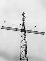 Armstrong atop his FM antenna